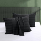 100% Egyptian Cotton Pillow Protectors Set of 2, 600 Thread Count Standard Size Bed Pillow Cases with Zipper, Sateen Weave Cooli
