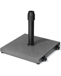 JOINHOM 45lbs Patio Umbrella Base - Heavy Duty Outdoor Patio Market Umbrella Stand for Deck with Rollers, Poolside, Balcony, Win