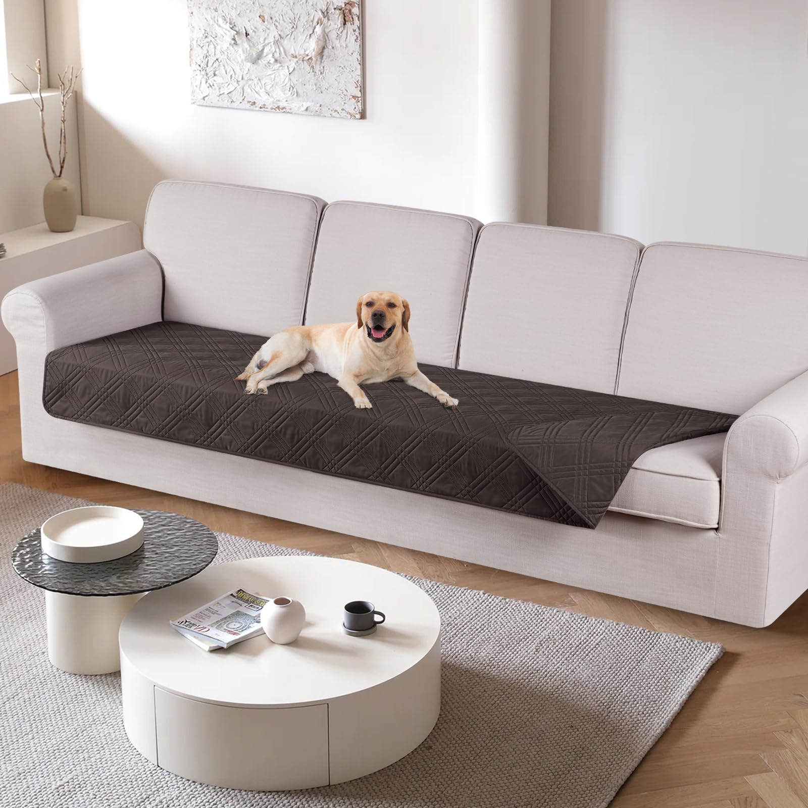 TAOCOCO Reversible Couch Seat Cover for Dogs Pets Couch Cover for Chaise Sectional Sofa U Shape Sofa Furniture Protector Sofa Sl