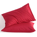 Ntbay Standard Cotton Pillowcases - Envelope Closure 20X26 Pillowcases Set Of 2, Breathable And Soft Bed Pillow Cases, Red