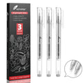 Silver Pens, 3Pack,1Mm Extra Fine Point, Silver Gel Pens For Artists, Silver Gel Pen, Silver Ink Pen, Silver Pens For Black Pape