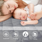 Twin Mattres Protector Pad Waterproof Quilted, Breathable & Cooling Twin Size Mattress Topper Cover Fitted For Kids With Deep Po