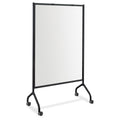 Safco Products Impromptu Full Collaboration Whiteboard Screen 8511BL, Black, 42W x 72H, Double-Sided Magnetic Dry Erase Boar