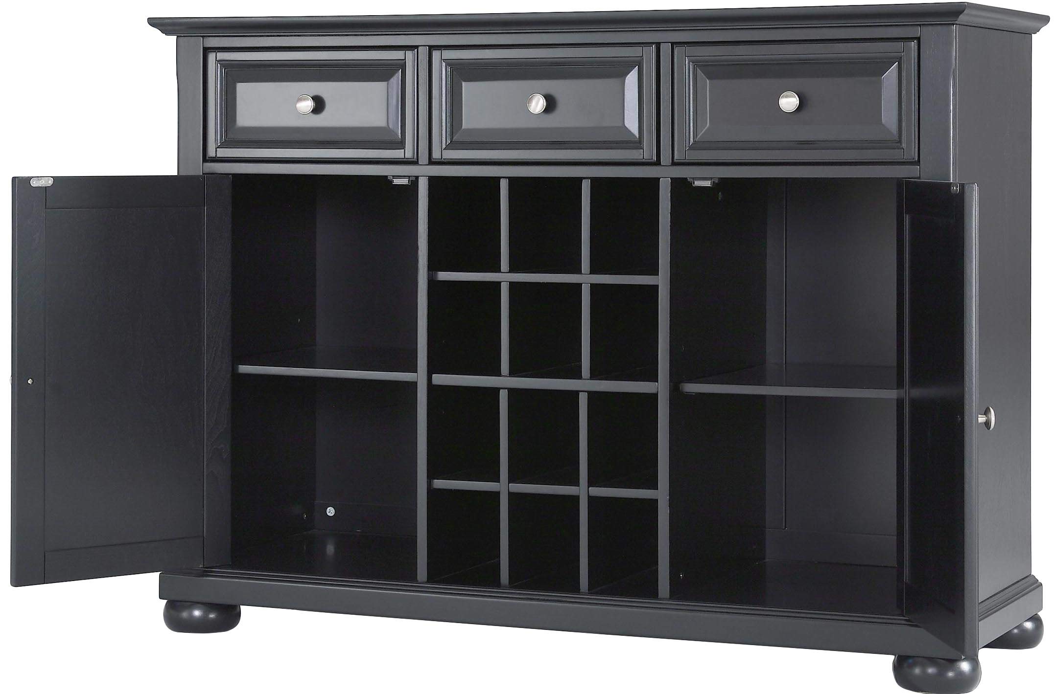 Crosley Furniture Alexandria Wine Buffet/Sideboard - Black