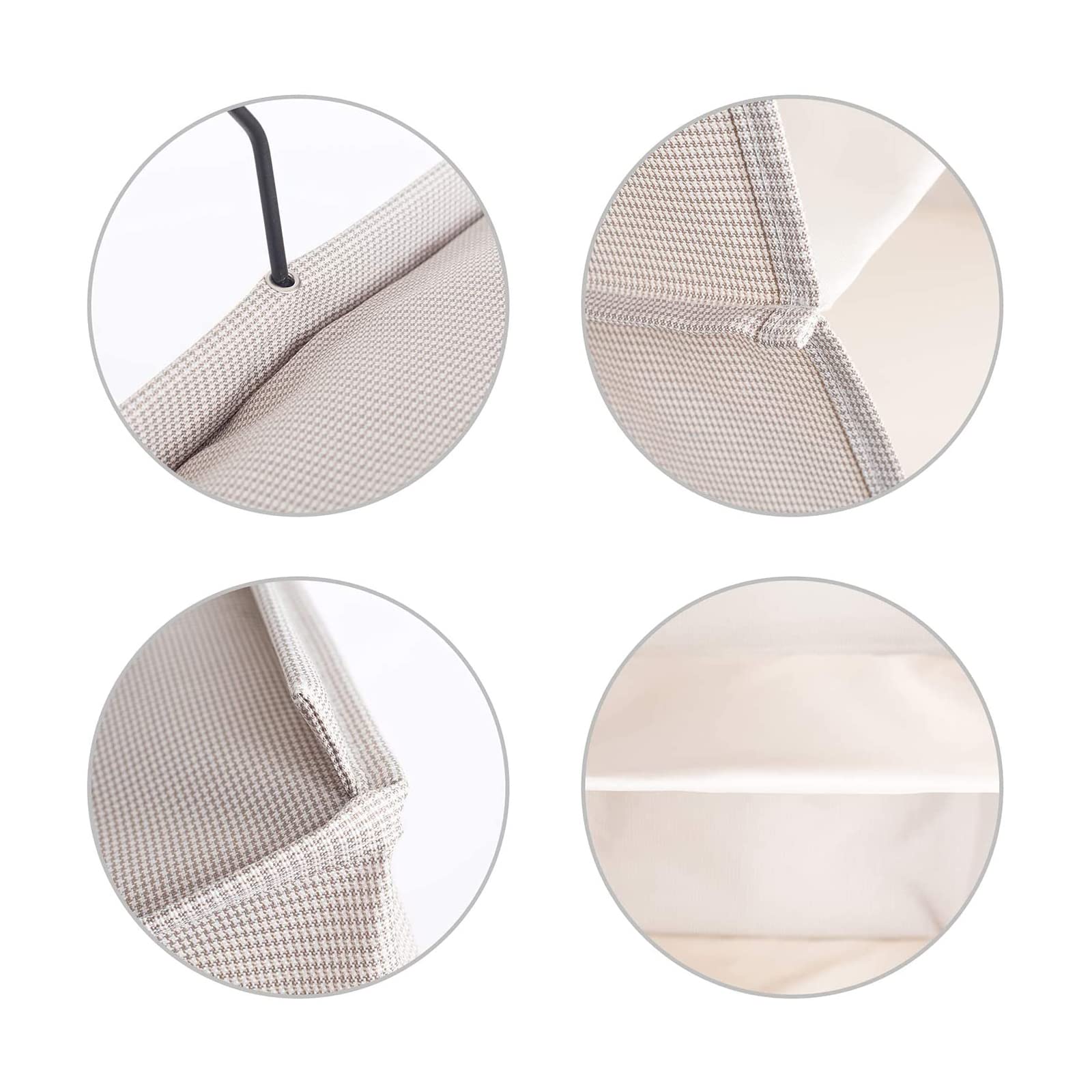 Donyeco Hanging Closet Organizer, Easy Mount Foldable 3-Shelf Hanging Closet Wardrobe Storage Shelves, Clothes Handbag Shoes Acc