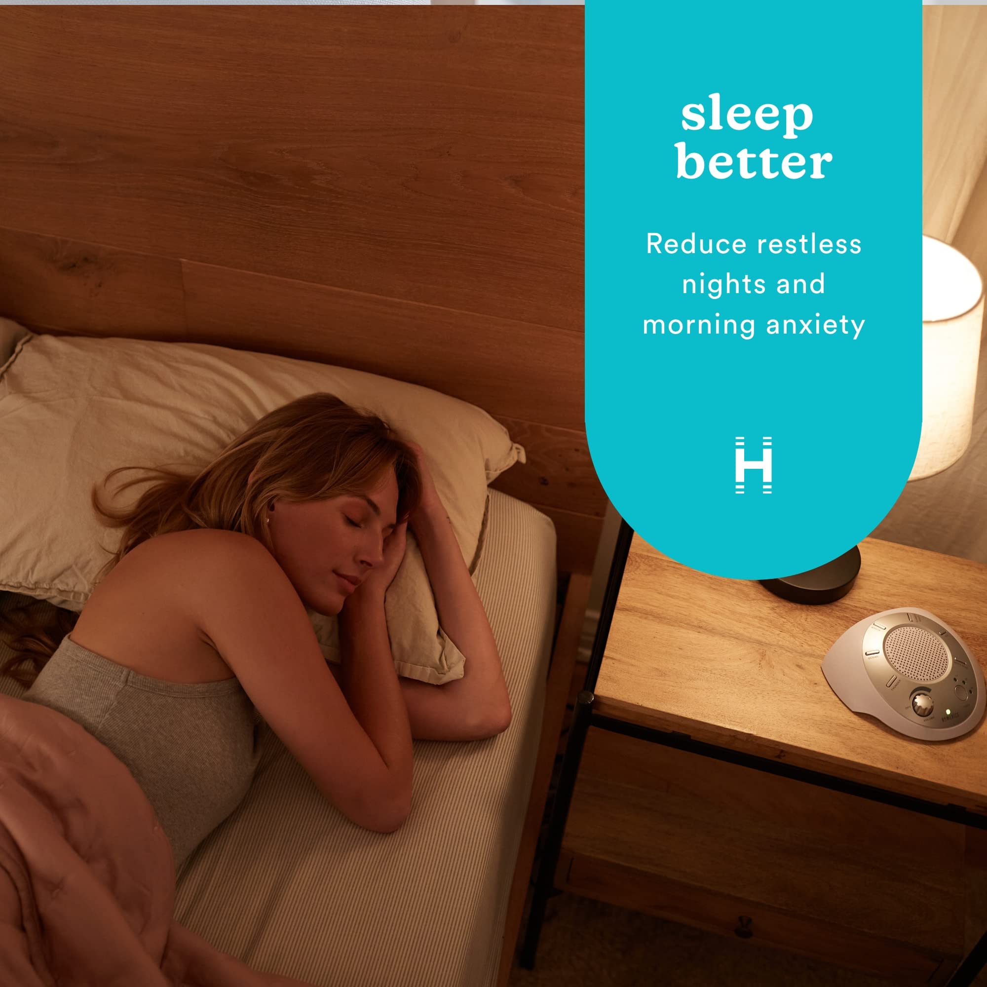 Homedics Soundsleep White Noise Sound Machine, Silver, Small Travel Sound Machine With 6 Relaxing Nature Sounds, Portable Sound Therapy For Home, Office, Nursery, Auto-Off Timer, By Homedics