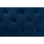 Baxton Studio Leone Modern and Contemporary Navy Blue Velvet Fabric Upholstered Full Size Headboard