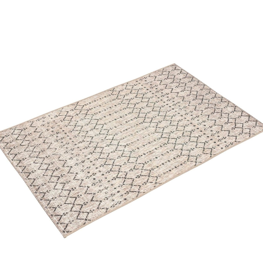 Jonathan Y Smb108D-9 Ourika Moroccan Geometric Textured Weave Indoor Outdoor -Area Rug, Bohemian, Rustic, Scandinavian Easy-Cleaning,Bedroom,Kitchen,Backyard,Patio,Non Shedding, Natural/Black, 9 X 12