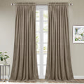 Stangh Velvet Curtains 90 Inches Long - Camel Beige Room Darkening Privacy Protect Window Treatment Luxury Heavy Thick Door Drap