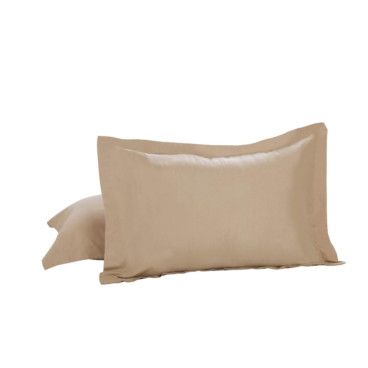 Todays Home Tailored Bed Pillow Shams, Cotton Blend Design, Standard, Mocha, 2-Pack