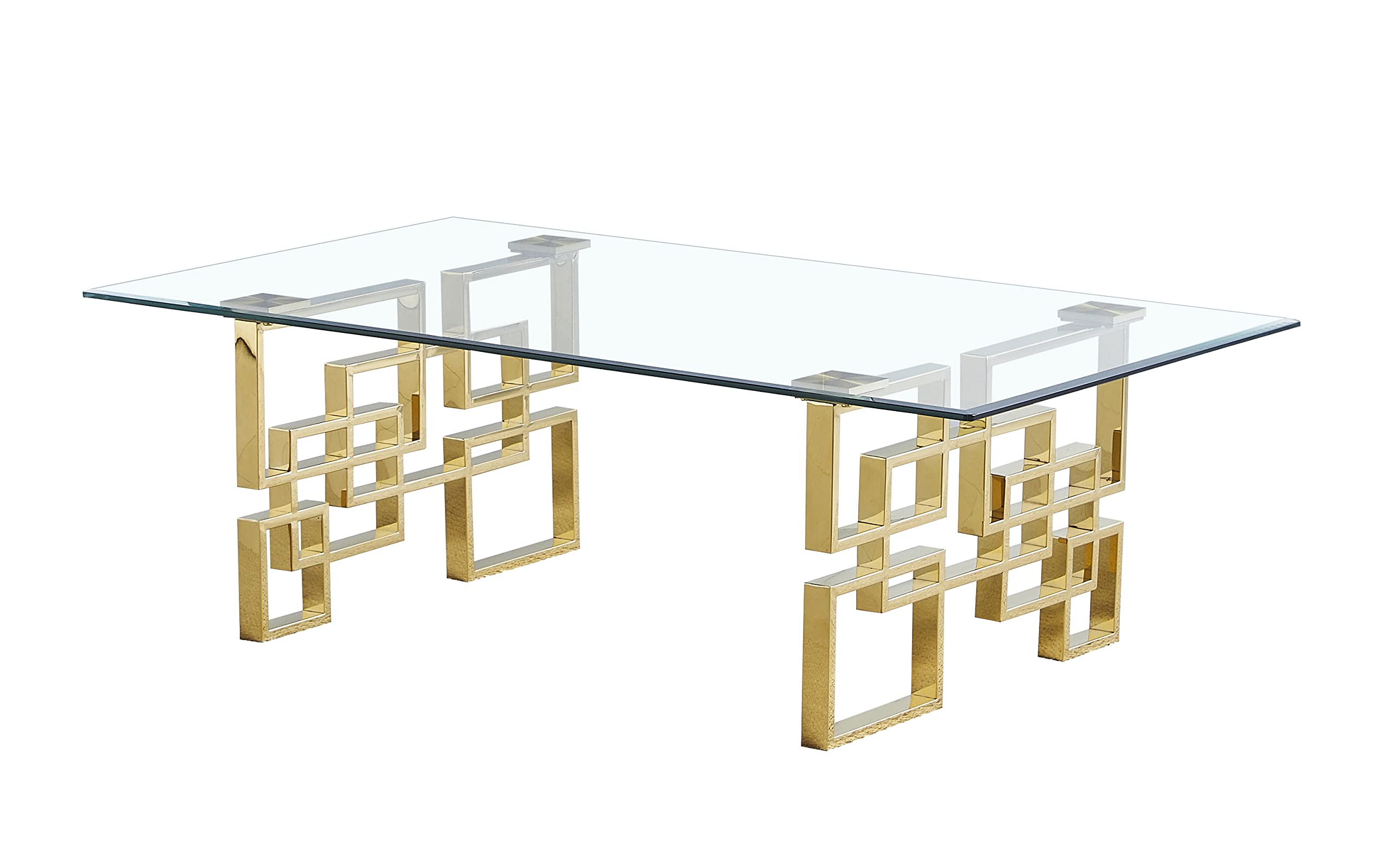 Best Quality Furniture CT236-7-8 Coffee Table Set, Gold