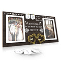ZCPTZ Then & Now Anniversary Picture Frame - 1-99 Years Anniversary Wedding Gift for Couple, Mothers Day Gift for Couples Wood 