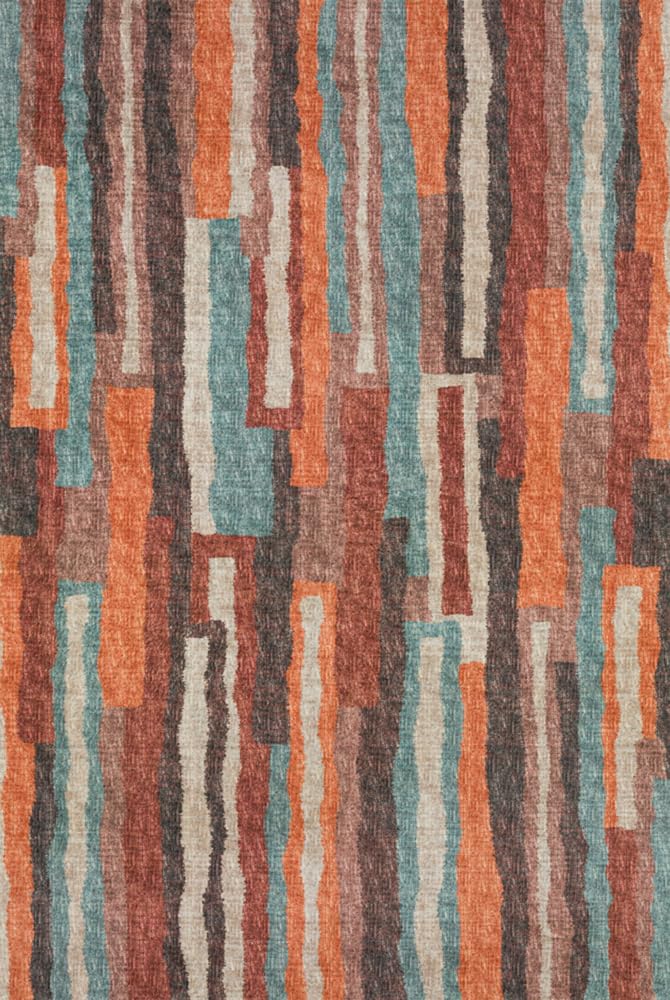 Dalyn Rugs Brisbane Br7 Bold Retro Stiped Canyon 2'3&quot; X 7'6&quot;