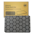 SHALVI Stone Bath Mat, Diatomaceous Earth Bath Mat/Water Absorbing/NonSlip/Quick Drying, Easy to Clean  Ideal for Bathroom, Sh