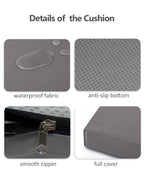 Navenwelle Outdoor Bench Cushion 48X18X3 Inch, Waterproof Seat Cushions With Bottom Anti-Slip Bead, High Respond Cushion For Ben