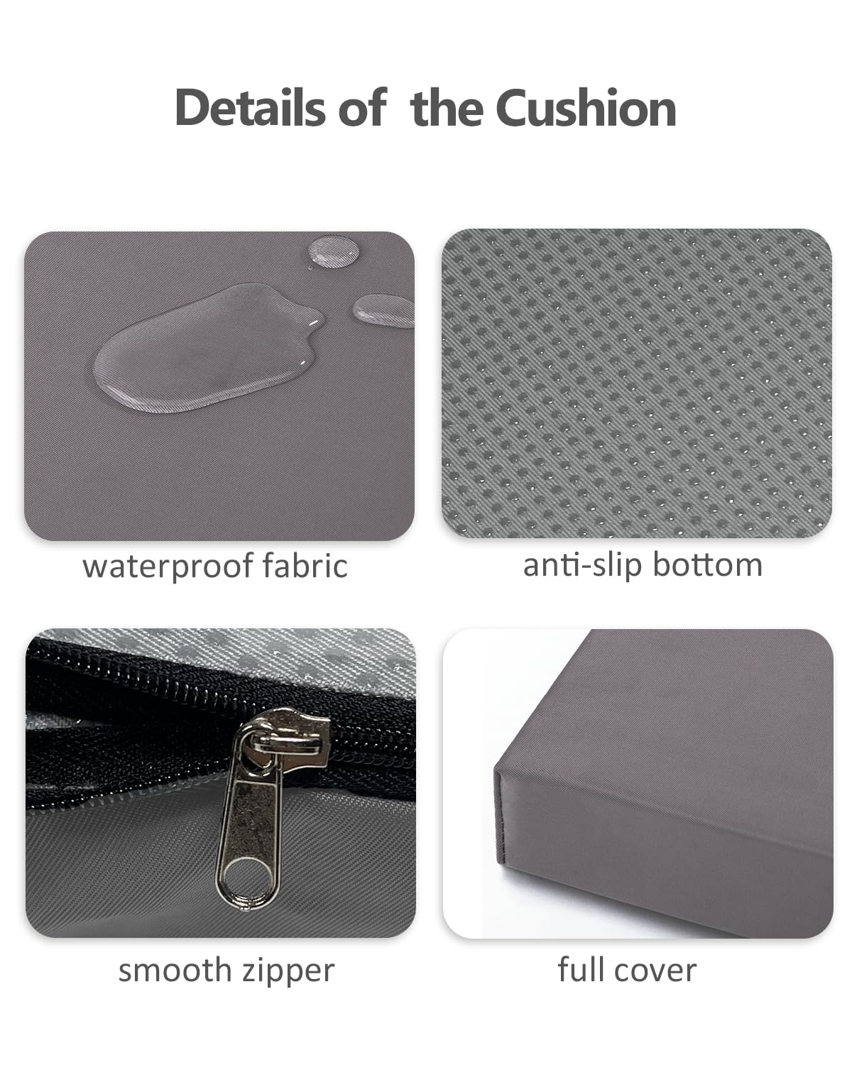 Navenwelle Outdoor Bench Cushion 48X18X3 Inch, Waterproof Seat Cushions With Bottom Anti-Slip Bead, High Respond Cushion For Ben