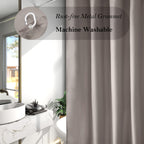Aoohome 72X96 Inch Fabric Shower Curtain Liner, Water Repellent Extra Long Bathroom Curtain For Hotel With Hooks, Weighted Hem,