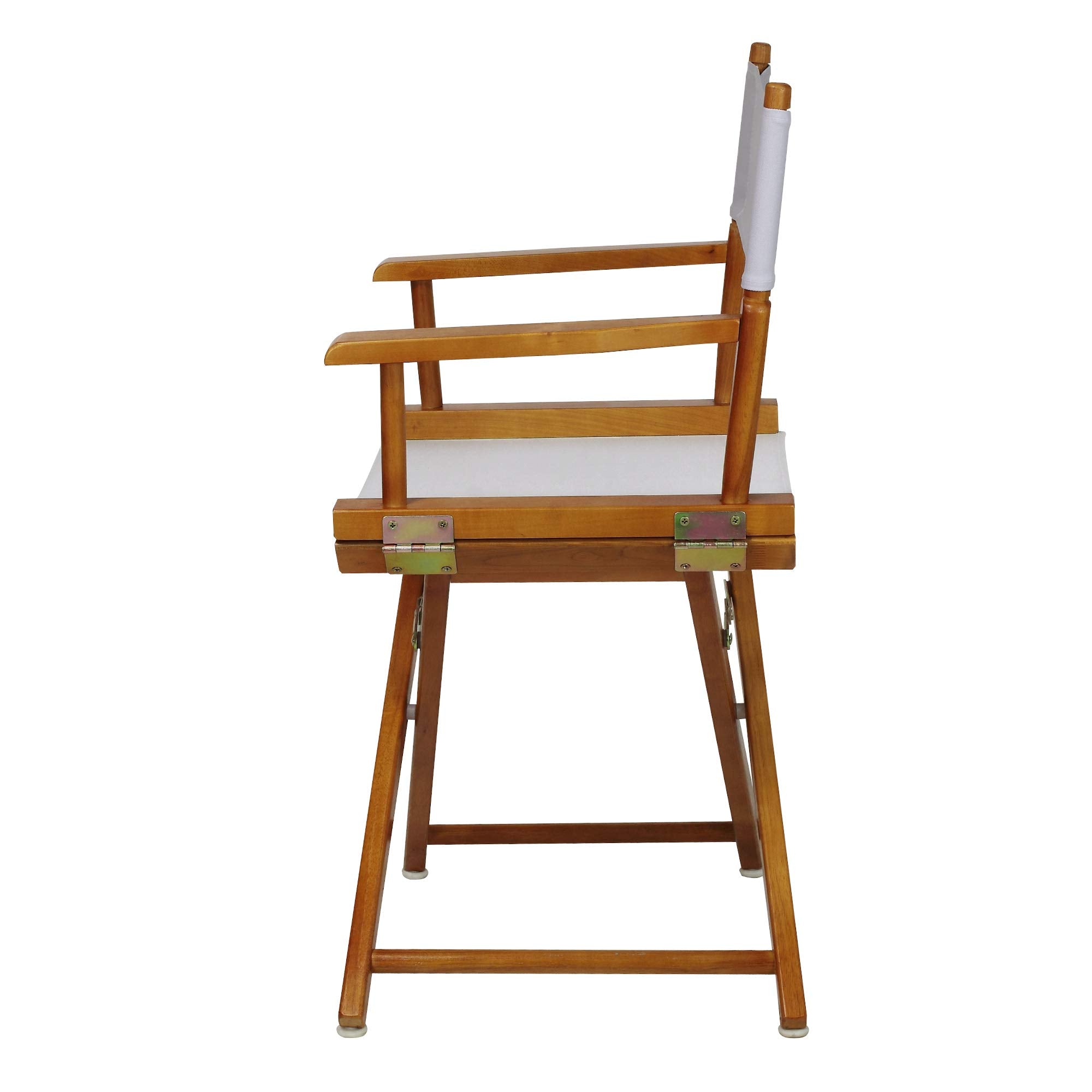 Casual Home Director'S Chair ,Honey Oak Frame/White Canvas,18" - Classic Height