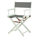 Casual Home 18" Director'S Chair White Frame With Grey Canvas