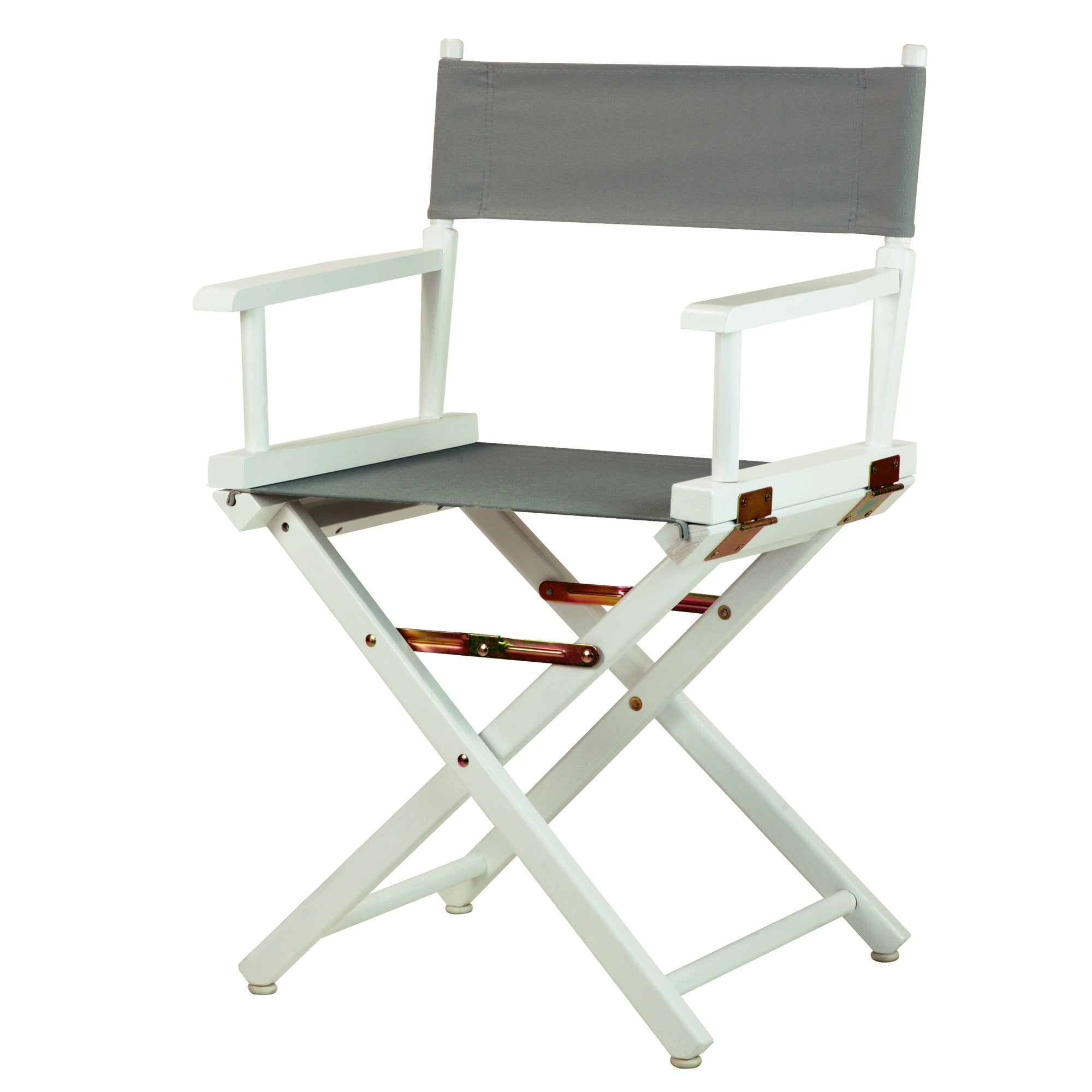 Casual Home 18" Director'S Chair White Frame With Grey Canvas