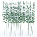 Tinsow 26 Pcs Artificial Eucalyptus Stems Faux Eucalyptuses Real Touch Leaf Wedding Bouquet Centerpiece Filler Home Decor (Green