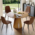 BAOPIN Round Dining Table Set for 4, Modern Kitchen Table Small 45 Inch Dinner Table Wood Round Dinner Table for Living Room (Wo