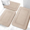 YIHOUSE Memory Foam Bath Mat Set, Bathroom Rugs Sets 3 Pieces, Non Slip Bath Mats for Bathroom, Super Soft and Water Absorbent B