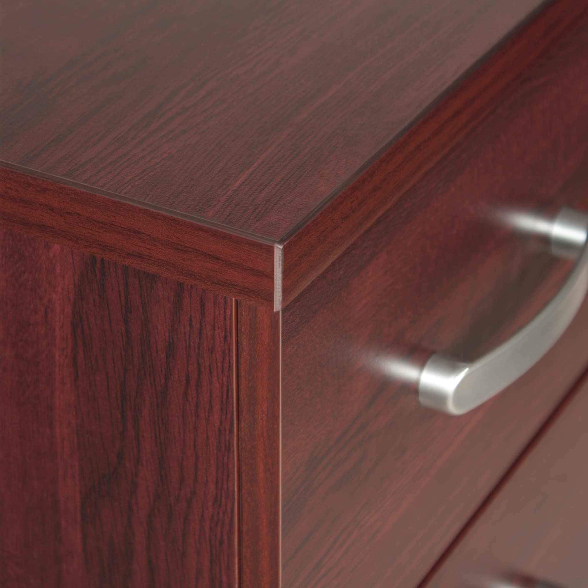 Better Home Products Cindy Wooden 3 Drawer Chest Bedroom Dresser In Mahogany