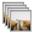 KINLINK Square 13x13 Picture Frames Grey, Record Frame Solid Wood Frames with Acrylic Plexiglass 12.5x12.5 Music Record Album Fr