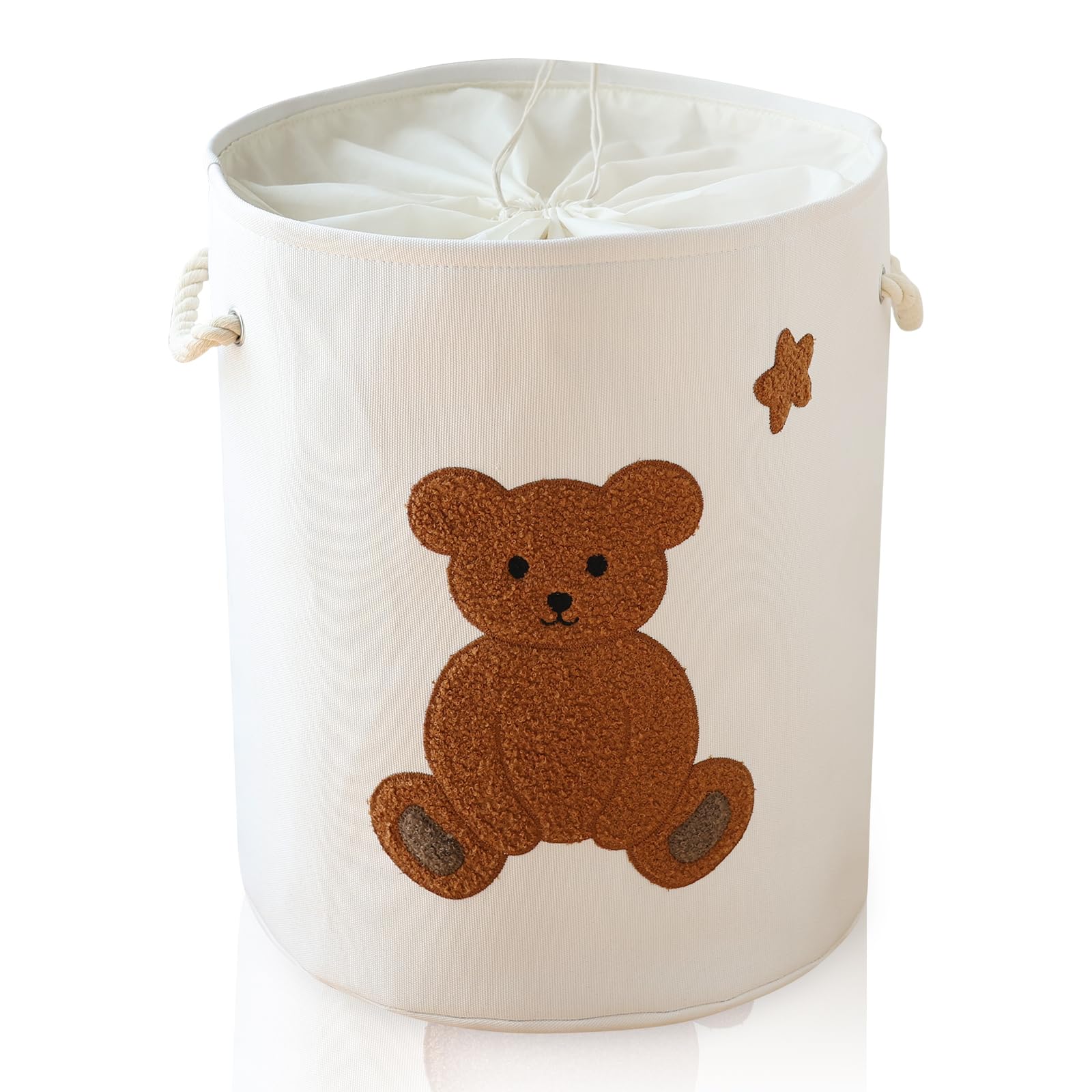 INough Large Laundry Basket Tall Baskets Storage for Dirty Clothes, Toys Storage Bins Baby Hamper 58L Clothes Hamper Blanket Bas