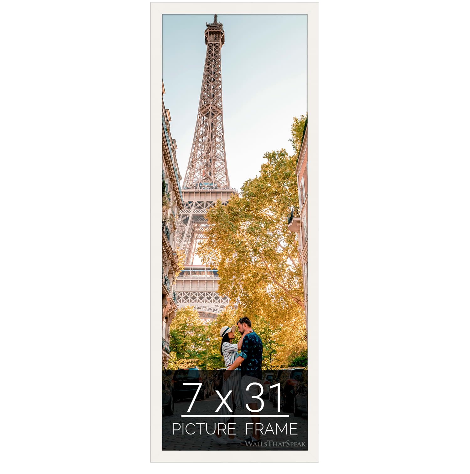 wallsthatspeak 7x31 white Picture Frame for Puzzles Posters Photos or Artwork