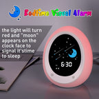 Butting Kids Alarm Clock, Toddler Sleep Training Clock With Sun & Moon, Sound Machine, Night Light, Ok To Wake Alarm Clock For C