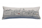 HomeRoots Cream 35' White Washington DC Daylight Skyline Lumbar Decorative Pillow