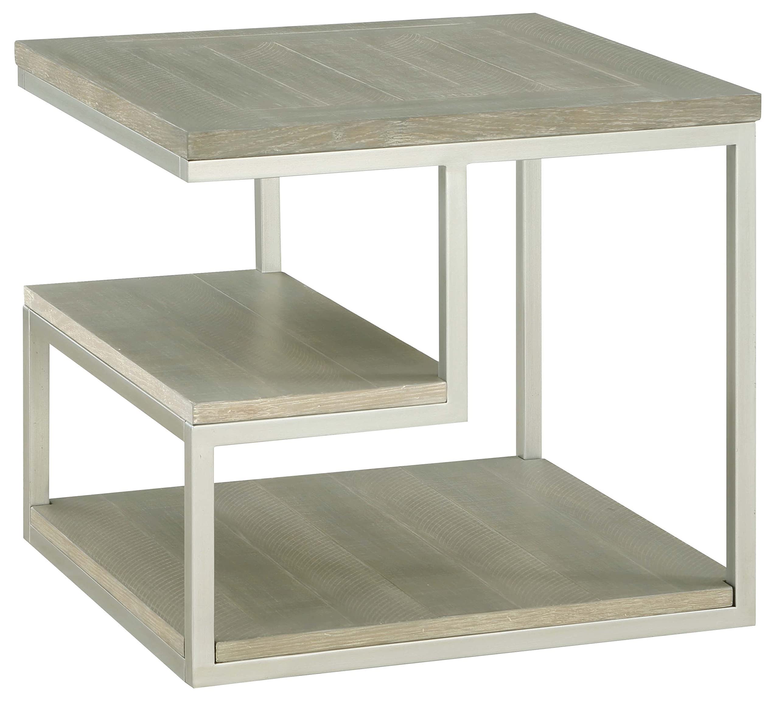 Progressive Furniture Lake Forest II End Table, Musk Gray/Natural