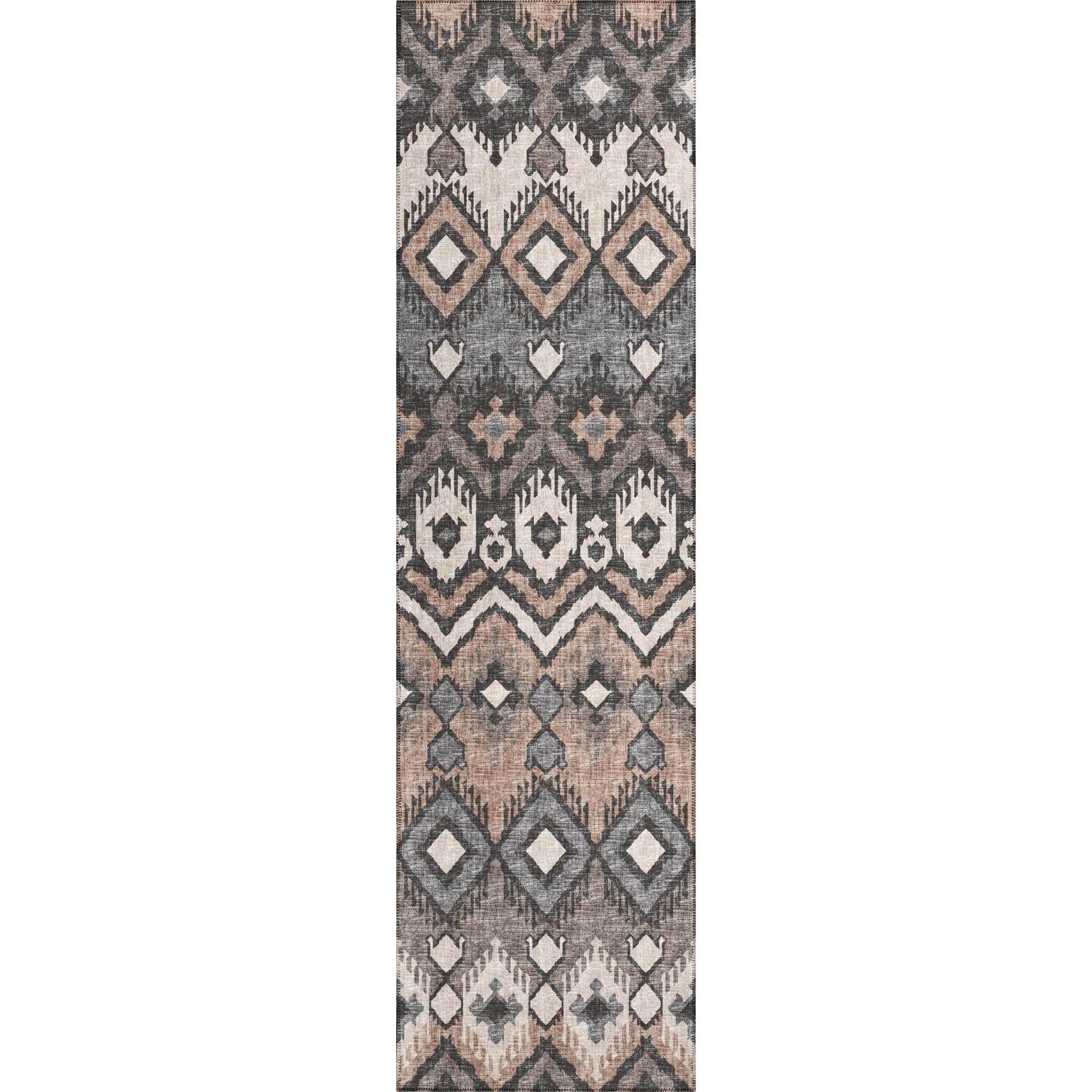 Sedona Sn2 Brown Bohemian Rug Runner 2' 3" X 10'