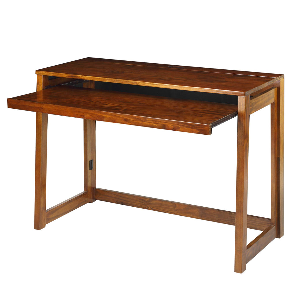 Casual Home Folding Desk With Pull-Out & Usb Ports