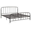 DHP Lafayette Metal Platform Bed with Rustic Style Curved Headboard and Footboard, Adustable Base Height for Underbed Storage, N