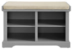 Crosley Furniture Anderson Entryway Storage Bench with Shoe Rack Organizer Shelves, Gray