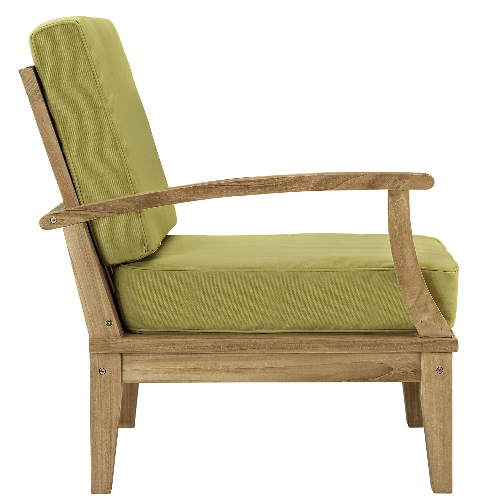 Lexmod Marina 7-Piece Outdoor Patio Teak Sofa Set, Natural Green