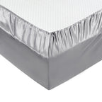 Treely 6 Piece Satin Sheets King Size Silky Smooth Silver Grey Satin Sheet Set With Deep Pocket, Satin Fitted Sheet, Flat Sheet,
