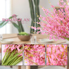 Bomarolan Artificial Dancing Lady Orchid Silk Faux Flowers Fake Butterfly Orchids 10 Pcs Real Touch For Wedding Home Office Part