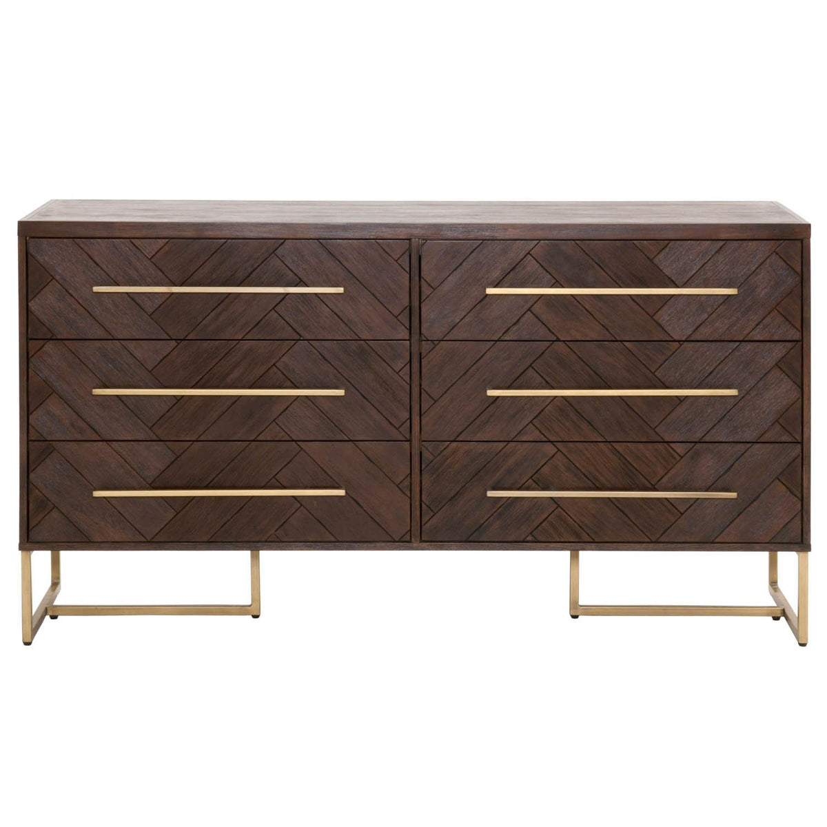 Orient Express Furniture Mosaic Double Dresser, Rustic Java