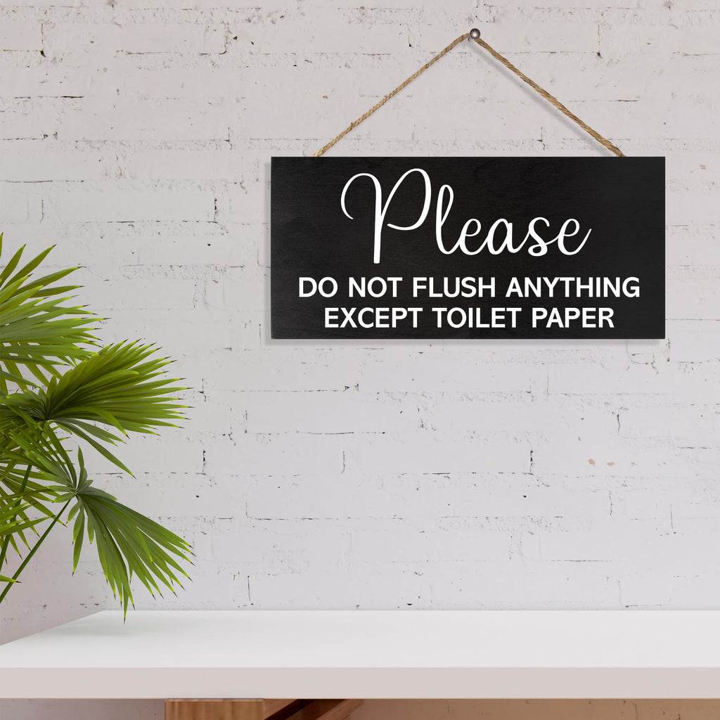 Jennygems Sensitive Plumbing Bathroom Sign, Do Not Flush Except Toilet Paper Sign, For Septic System, Vacation Rentals, Rv And C