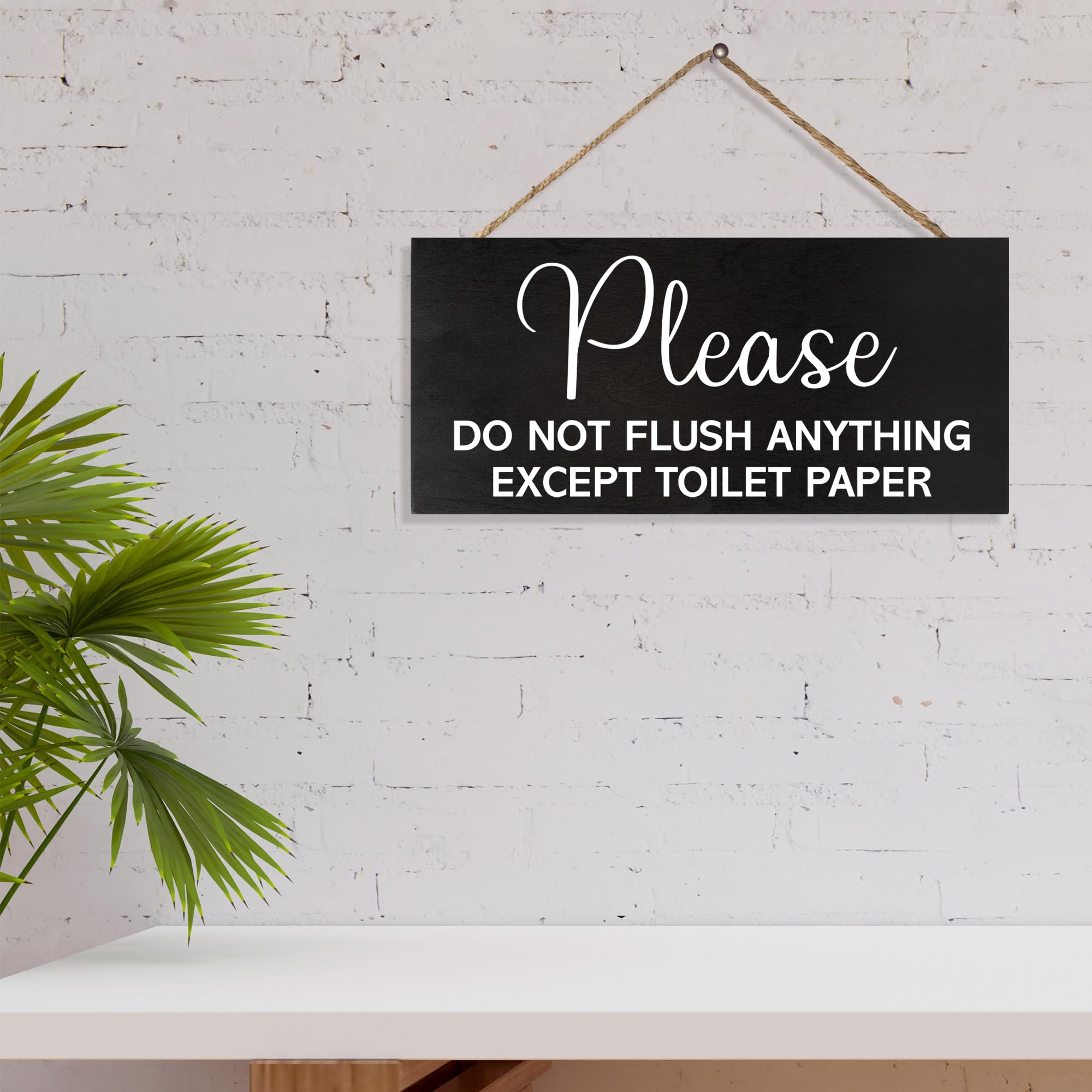 Jennygems Sensitive Plumbing Bathroom Sign, Do Not Flush Except Toilet Paper Sign, For Septic System, Vacation Rentals, Rv And C
