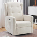 Ketaiyou Power Swivel Rocking Recliner Chair, Electric Rocker Nursery Glider Chair, Usb And Type-C Ports, Upholstered Fabric Rec