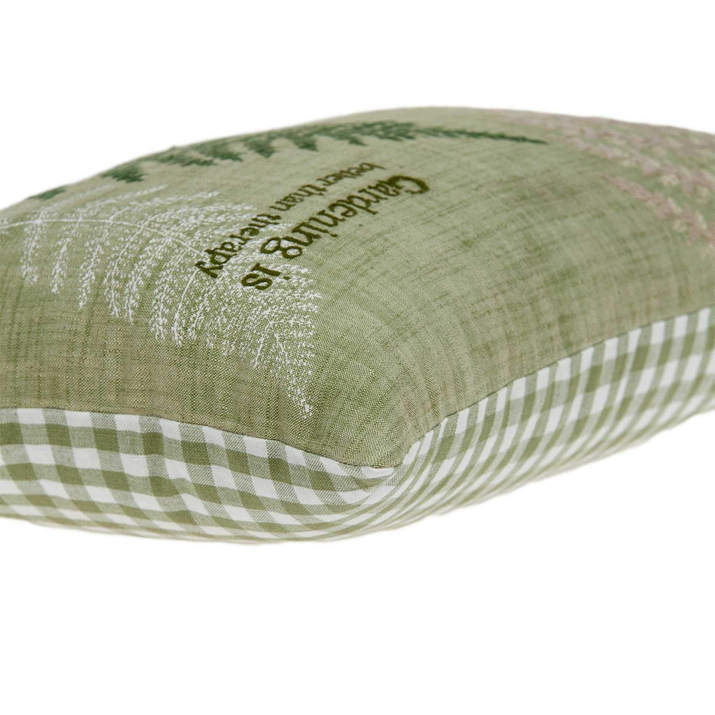 HomeRoots 100% Cotton Parkland Collection Eureka Tropical Green Pillow Cover with Poly Insert