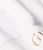 Linum Home Textiles Embroidered Guest Hand Towel, Set Of 2,White/Gold