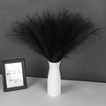 Septcat 30 Pcs Pampas Grass Black Decor 21.7' Fluffy Faux Short Pampas Grass Artificial Small Pompas Grass Flower Vase Filler F