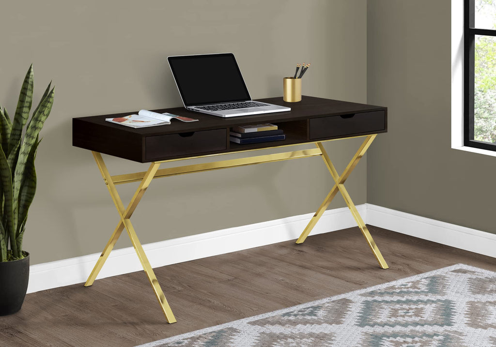 Monarch Specialties I Computer Desk, Cappuccino