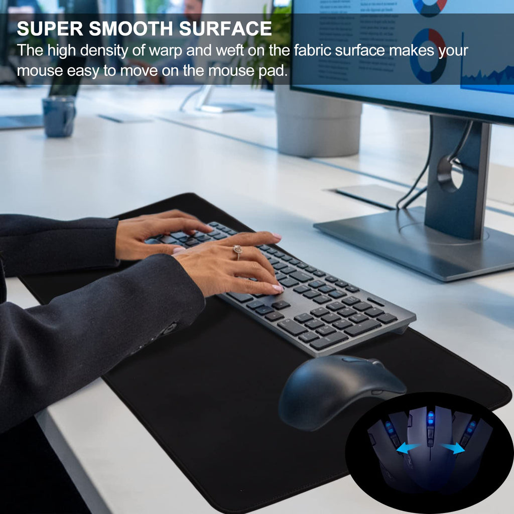 Jahosin Large Gaming Mouse Pad With Stitched Edges,[27.5X11.8In]Extended Mouse Pad With Non-Slip Natural Rubber Base For Gamer/D